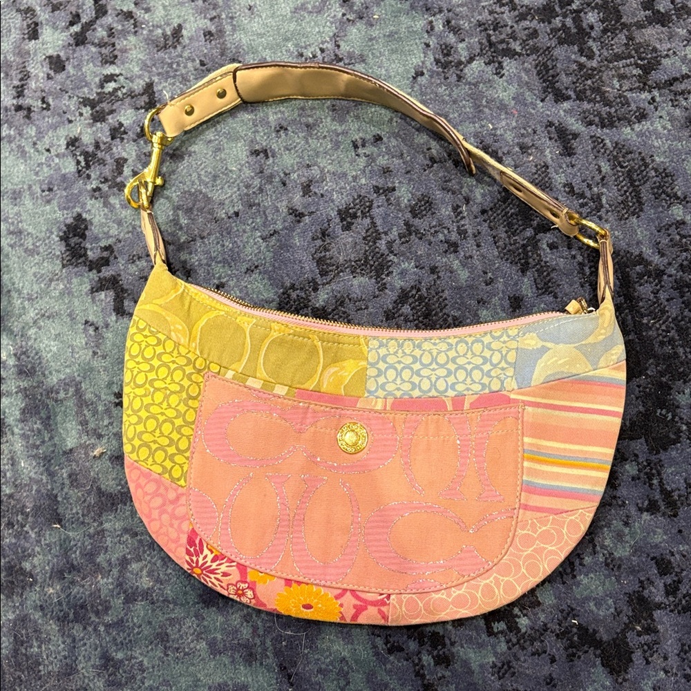 Coach Multicolor Patchwork Shoulder Bag